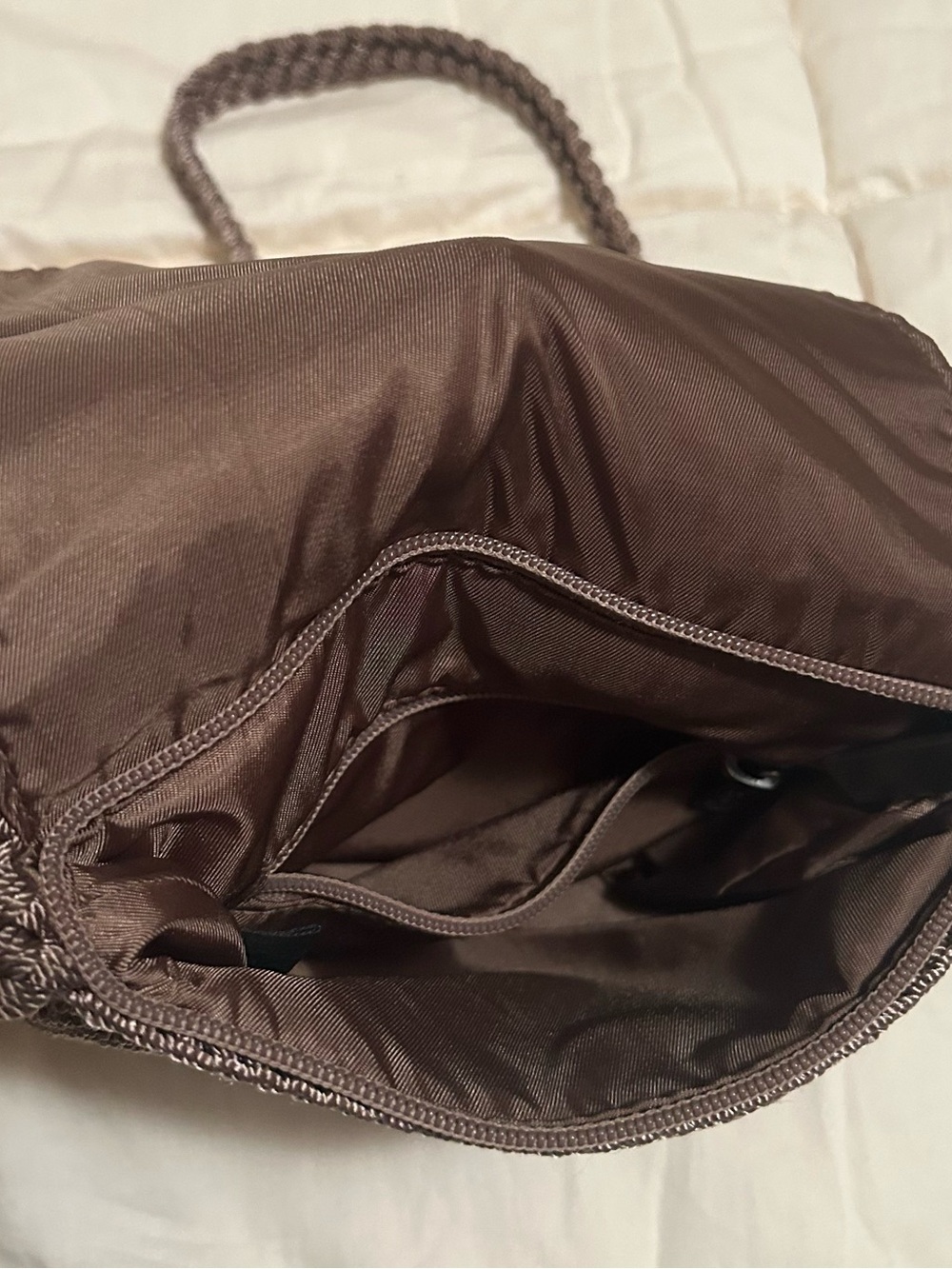 The Sak Brown Crochet Crossbody Bag with Braided Strap - Picture 5 of 8